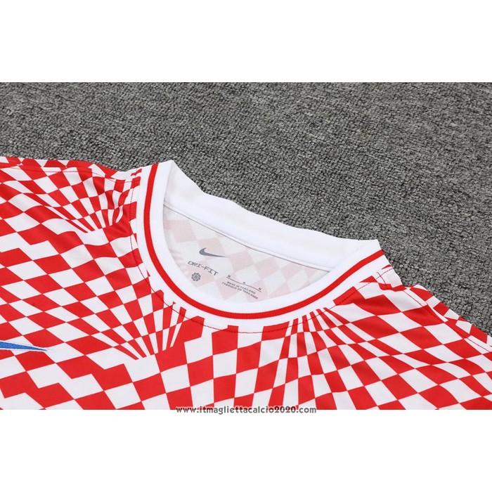 Tuta da Track Chelsea Manica Corta 2022 2023 Rosso e Bianco - Pantalon Corto